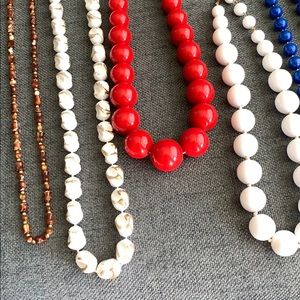 7 Vintage Bead Necklaces